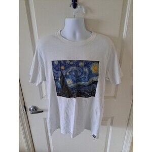 UT Uniqlo MoMA T-Shirt Mens XL White 'The Starry Night' Vincent Van Gogh